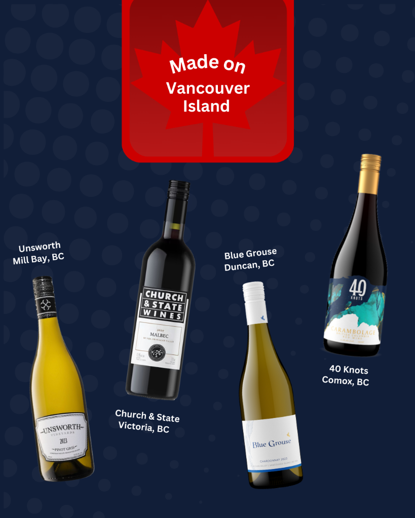 Vancouver Island wineries, Unsworth, Church & State, Blue Grouse, 40 Knots